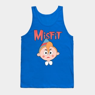 Misfit Elf 1 Blue and Red Tank Top